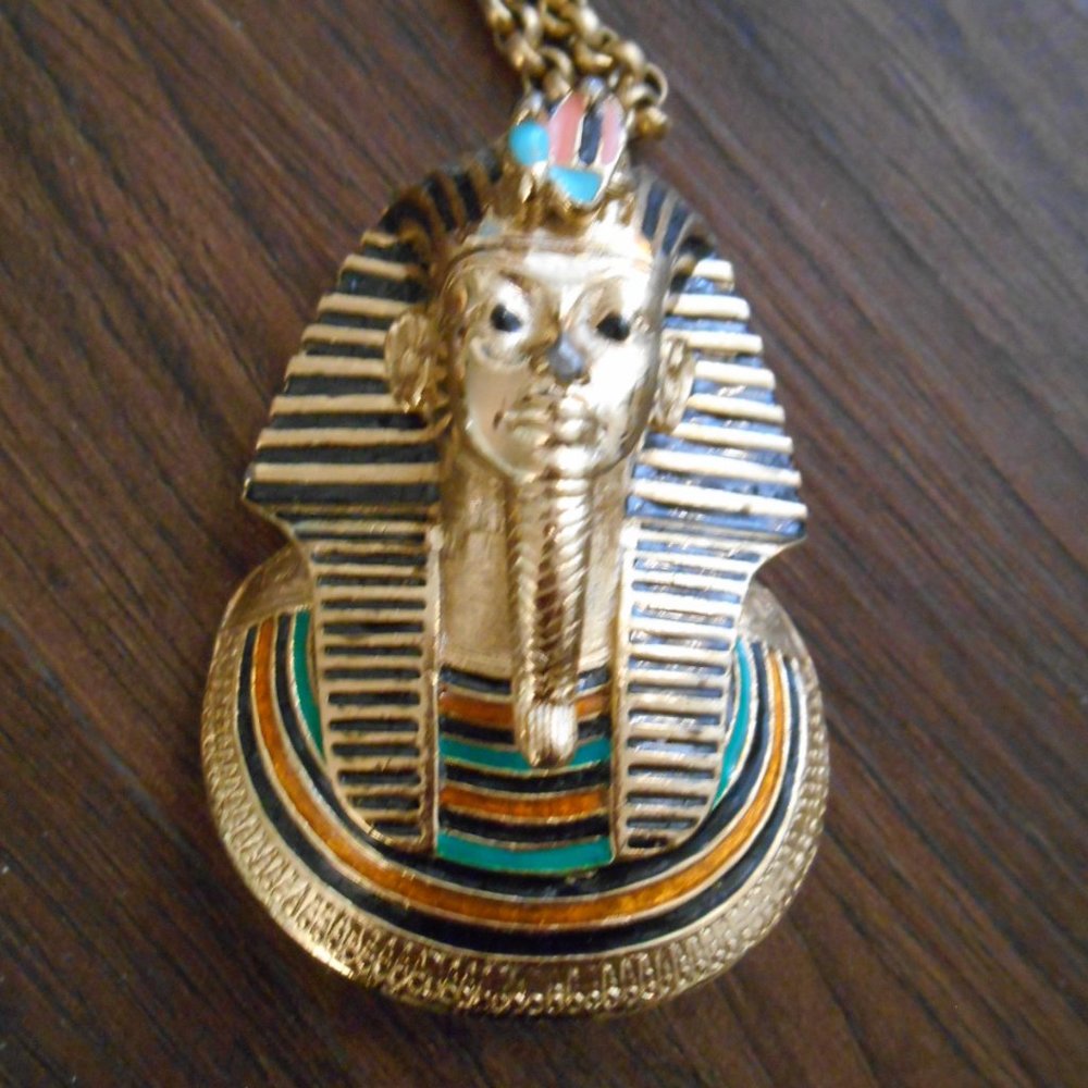 RARE EISENBERG PHARAOH KING TUT PENDANT EGYPTIAN